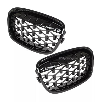BMW F20 F21 Diamond grotelės PRE LCI (11-15), blizgios juodos