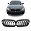 BMW G30 G31 LCI dvigubos grotelės, blizgios juodos