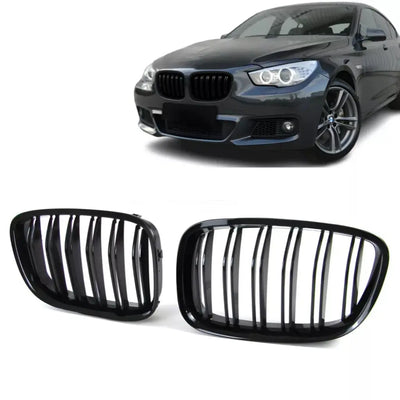 BMW F07 dvigubos grotelės, blizgios juodos
