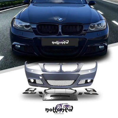 BMW E90 E91 M Tech priekinis bamperis LCI (08-13), be PDC