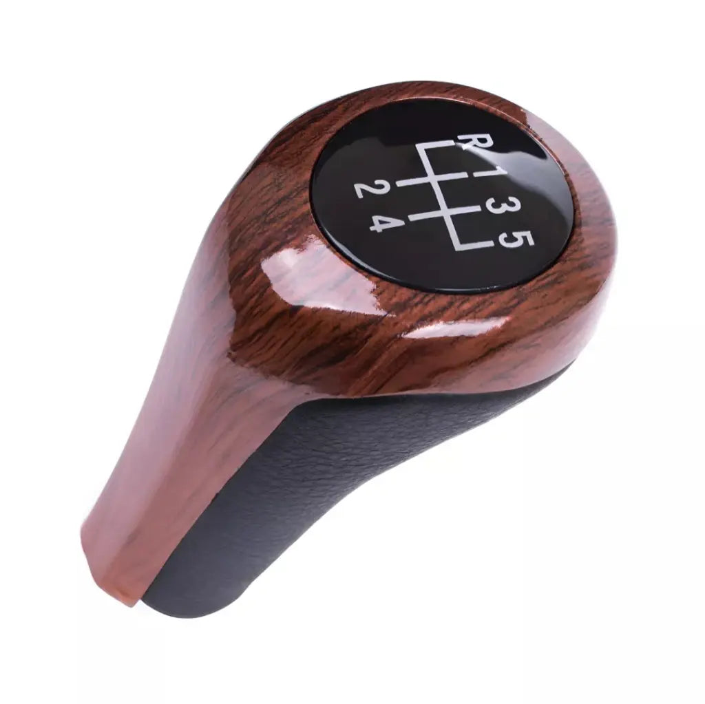 BMW 5 bėgių svirtis (knobas) medžio imitacija, E serijai