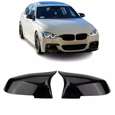 BMW F30 F31 M veidrodėlių dangteliai, blizgūs juodi