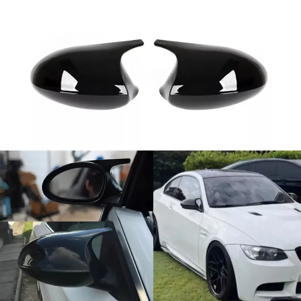 BMW E9X E8X veidrodėlių dangteliai PRE LCI, blizgūs juodi