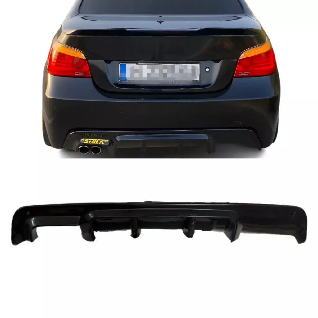 BMW E60 E61 difuzorius viengubas, blizgus juodas