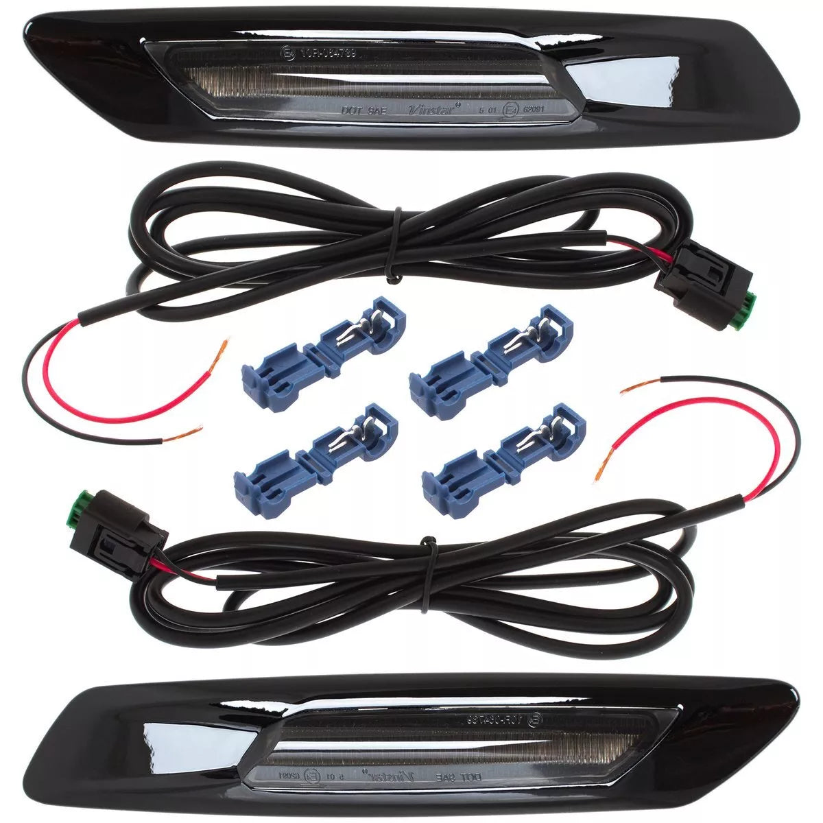 BMW 1 E81 E82 E87 E88 04-13 LED šoninių posūkių žibintų rinkinys SMOKED DYNAMIC, 2 vnt.