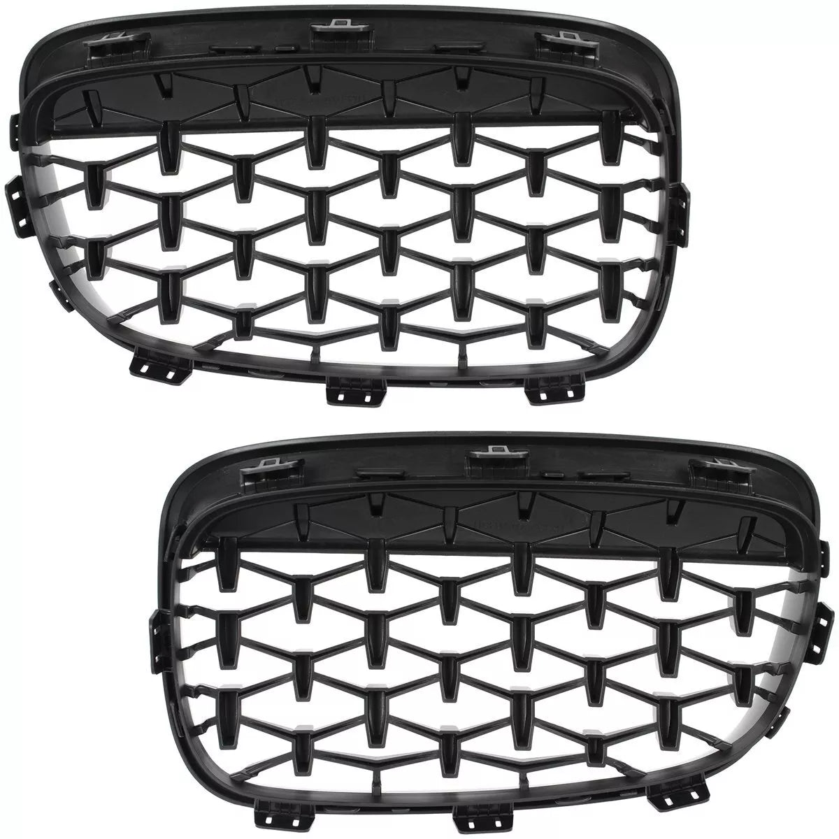 BMW 1 F20 F21 11-14 grotelių tarp žibintų kairė ir dešinė komplektas FULL BLACK STAR