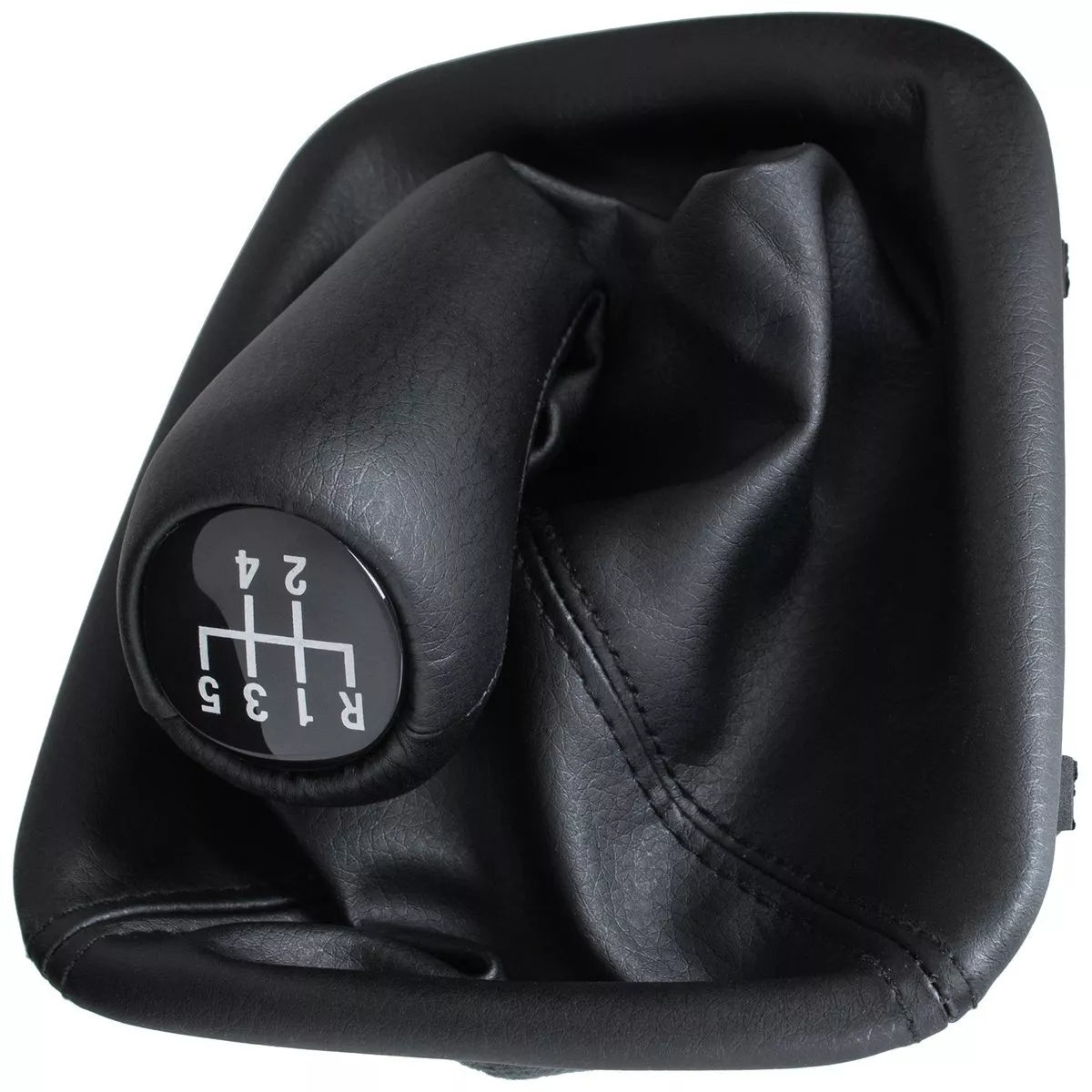 BMW 3 E36 90-00 JUODA EKO ODINĖ pavarų perjungimo svirtis + JUODA gaubto apdaila su rėmu, 5 GREIČIAI