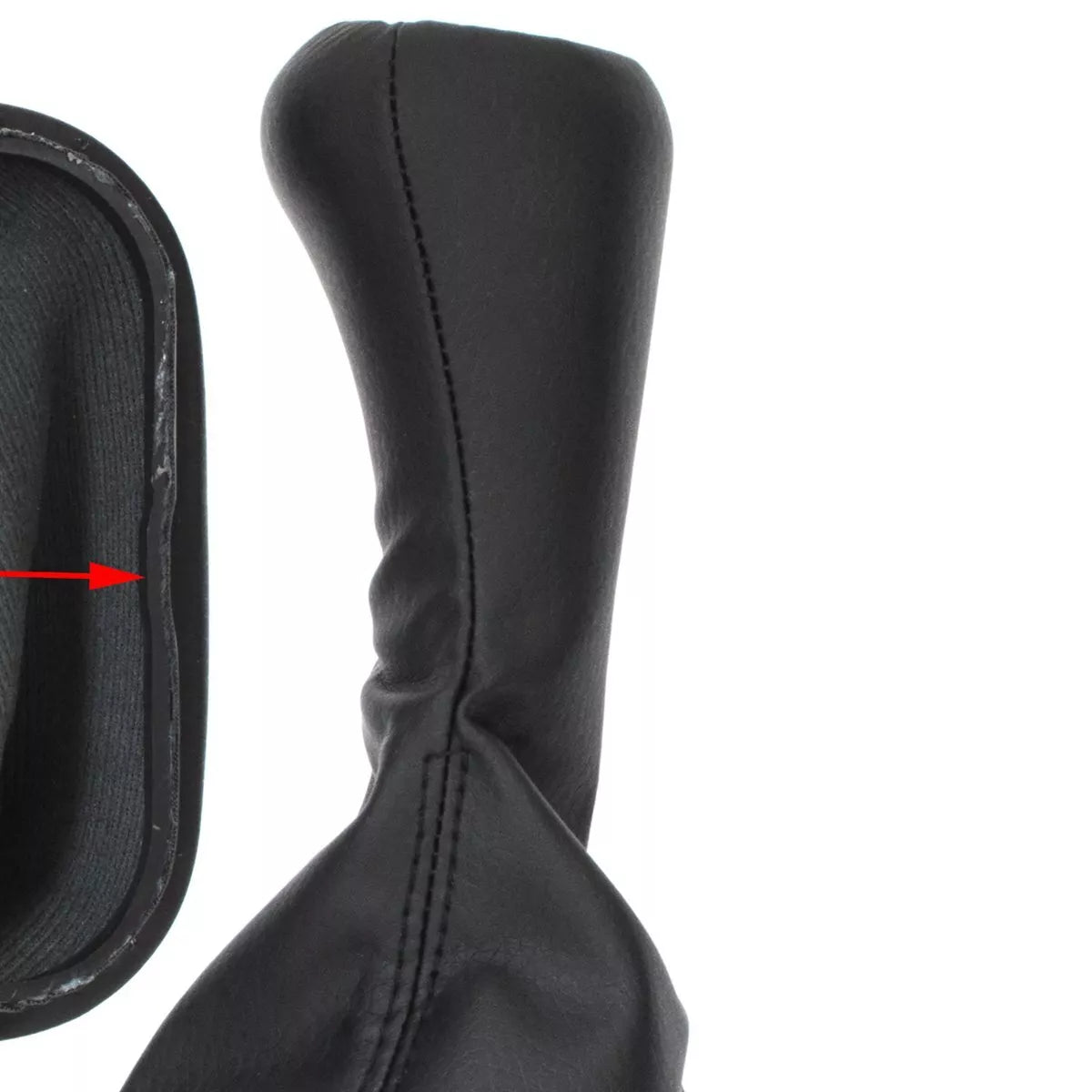 BMW 3 E36 90-00 JUODA EKO ODINĖ pavarų perjungimo svirtis + JUODA gaubto apdaila su rėmu, 5 GREIČIAI