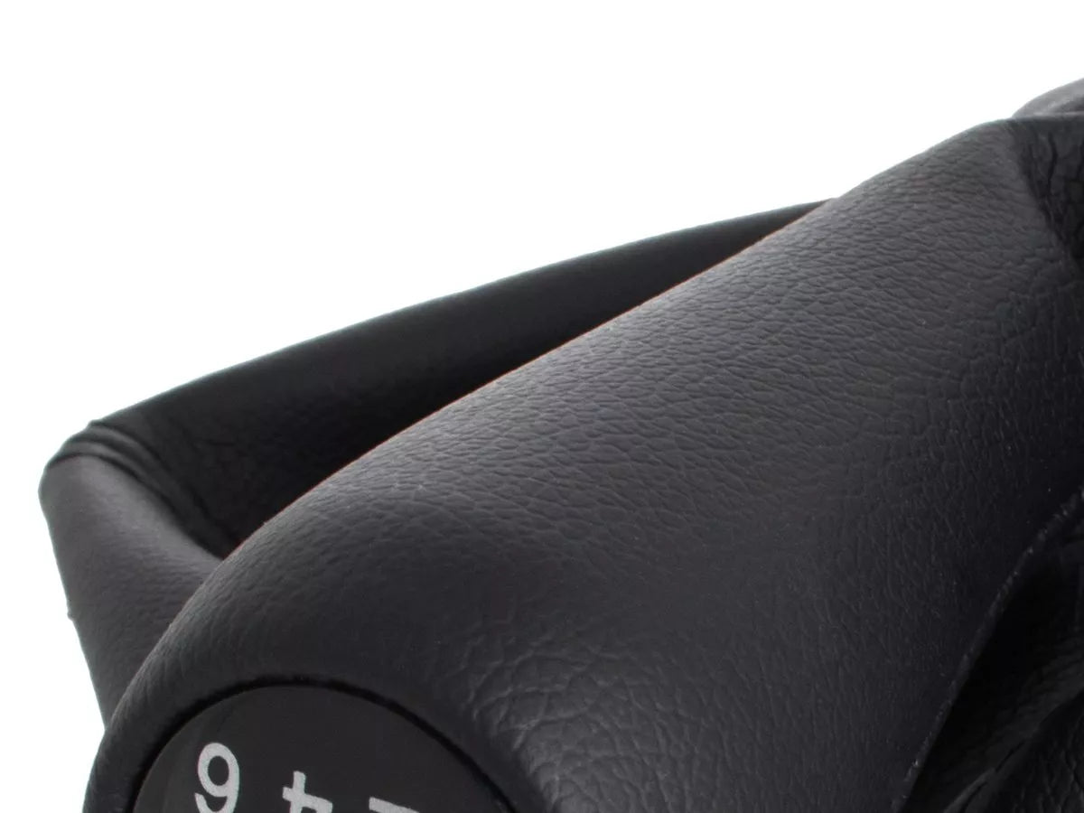 BMW 3 E36 90-00 JUODA EKO ODINĖ pavarų perjungimo svirtis + gaubtas su rėmu, 6 pavarų