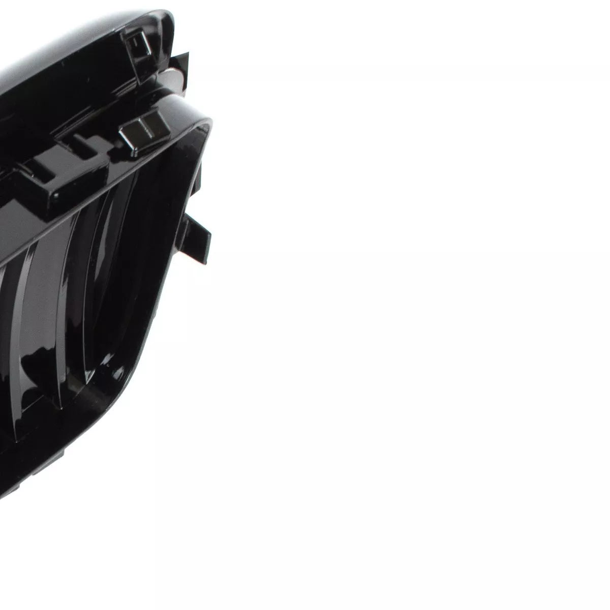 BMW 3 E36 96-00 grotelių tarp žibintų kairė ir dešinė komplektas JUODAS BLIZGIUS DVIGUBAS JUOSTELIS