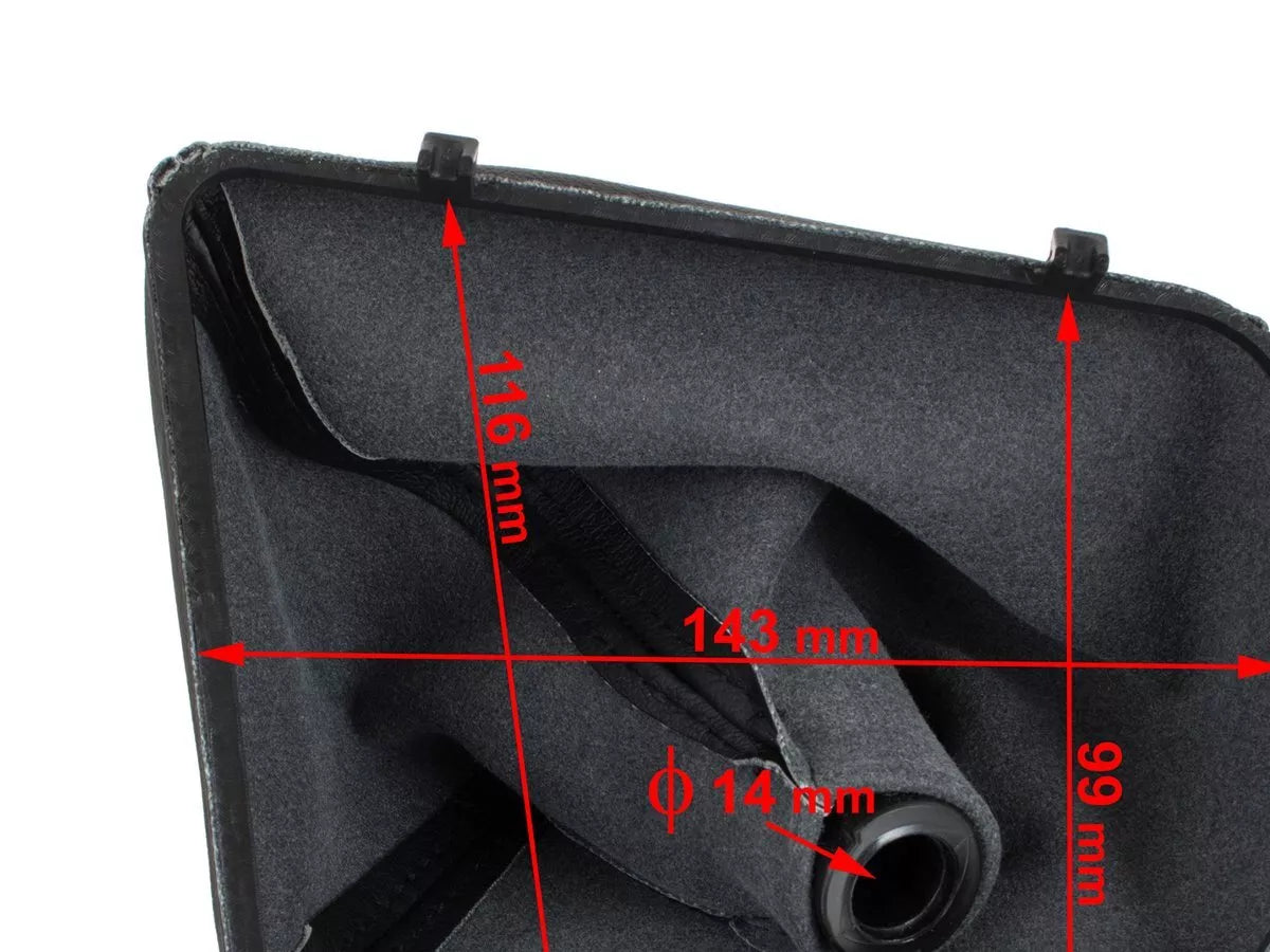 BMW 3 E46 98-05 JUODA EKO ODINĖ pavarų perjungimo svirtis + gaubtas su rėmu, 6 pavarų