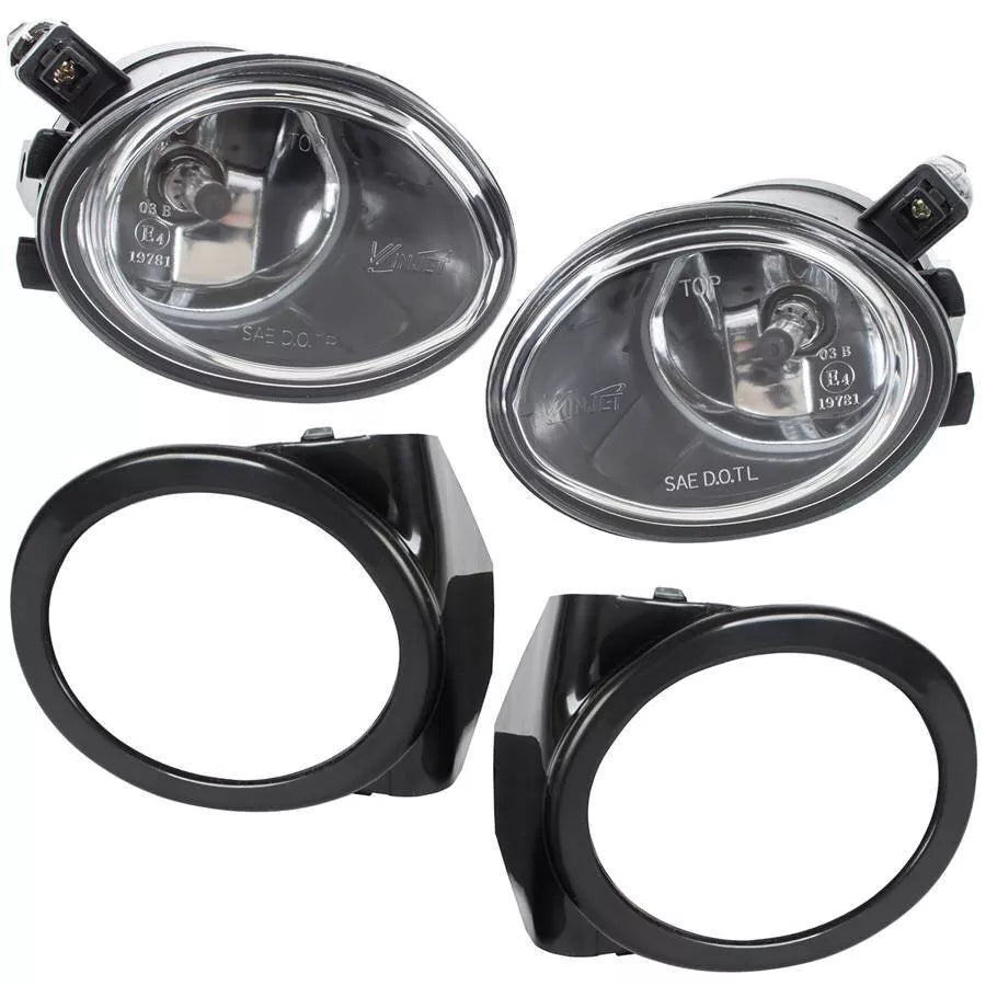 BMW 3 E46 M-Paketas M3 98-04 halogeniniai žibintai su rėmeliais kairėje ir dešinėje (4 vnt.) komplektas