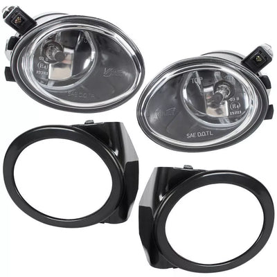 BMW 3 E46 M-Paketas M3 98-04 halogeniniai žibintai su rėmeliais kairėje ir dešinėje (4 vnt.) komplektas