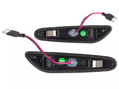 BMW 3 E46 LED šoninių posūkių žibintų komplektas, rūkyti, įprasti, 2 vnt.