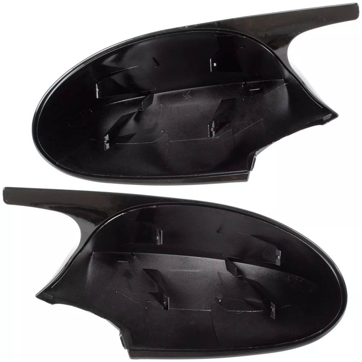 BMW 3 E90 E91 E92 E93 05-09 veidrodėlio dangteliai BLIZGŪS JUODI kairė + dešinė 2 vnt. komplektas