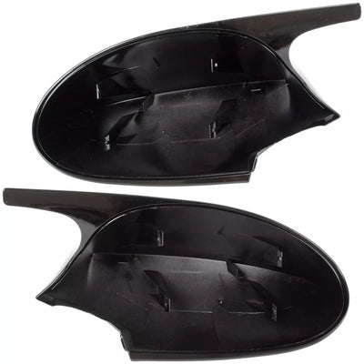 BMW 3 E90 E91 E92 E93 05-09 veidrodėlio dangteliai BLIZGŪS JUODI kairė + dešinė 2 vnt. komplektas