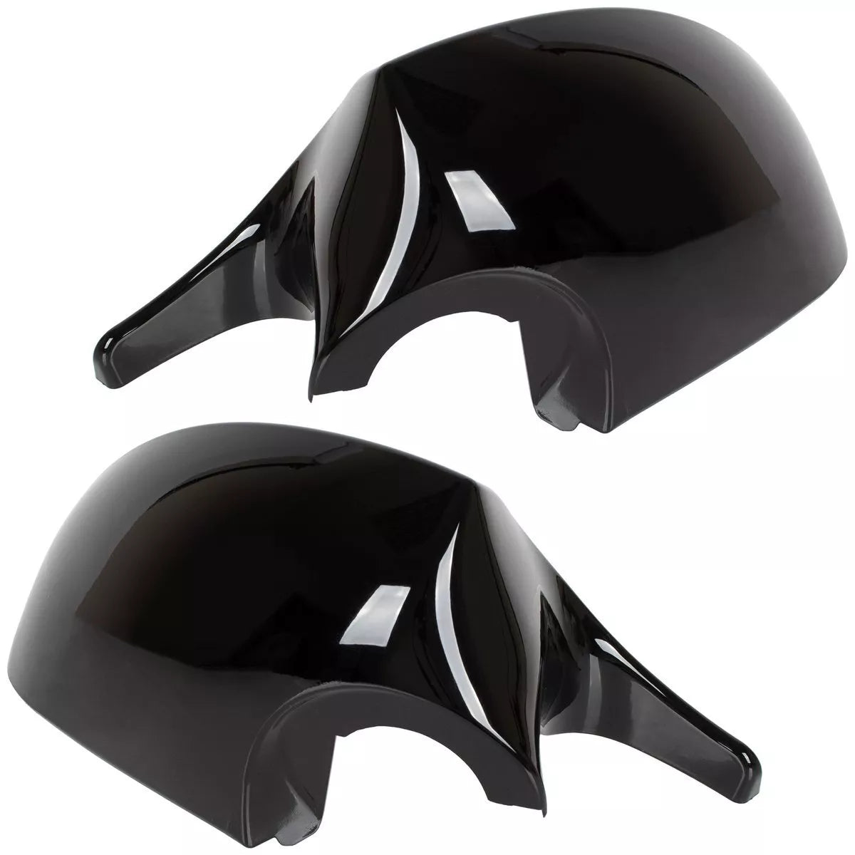 BMW 3 E90 E91 E92 E93 05-09 veidrodėlio dangteliai BLIZGŪS JUODI kairė + dešinė 2 vnt. komplektas