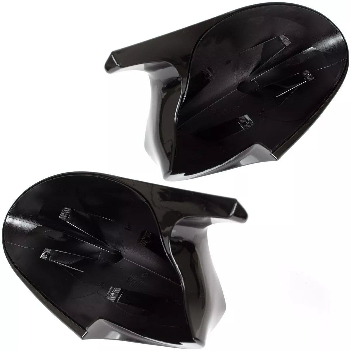 BMW 3 E90 E91 E92 E93 05-09 veidrodėlio dangteliai BLIZGŪS JUODI kairė + dešinė 2 vnt. komplektas