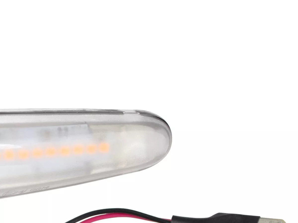 BMW 3 E90 E91 E92 E93 LED šoninių posūkių žibintų DYNAMIC WHITE 2 vnt. rinkinys