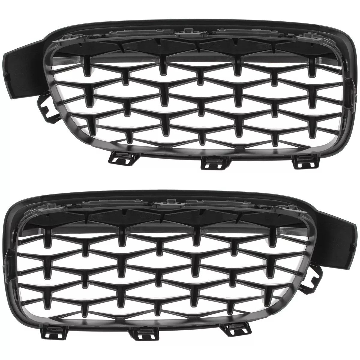 BMW 3 F30 F31 12-19 grotelių tarp žibintų (kairė ir dešinė) komplektas FULL BLACK STAR