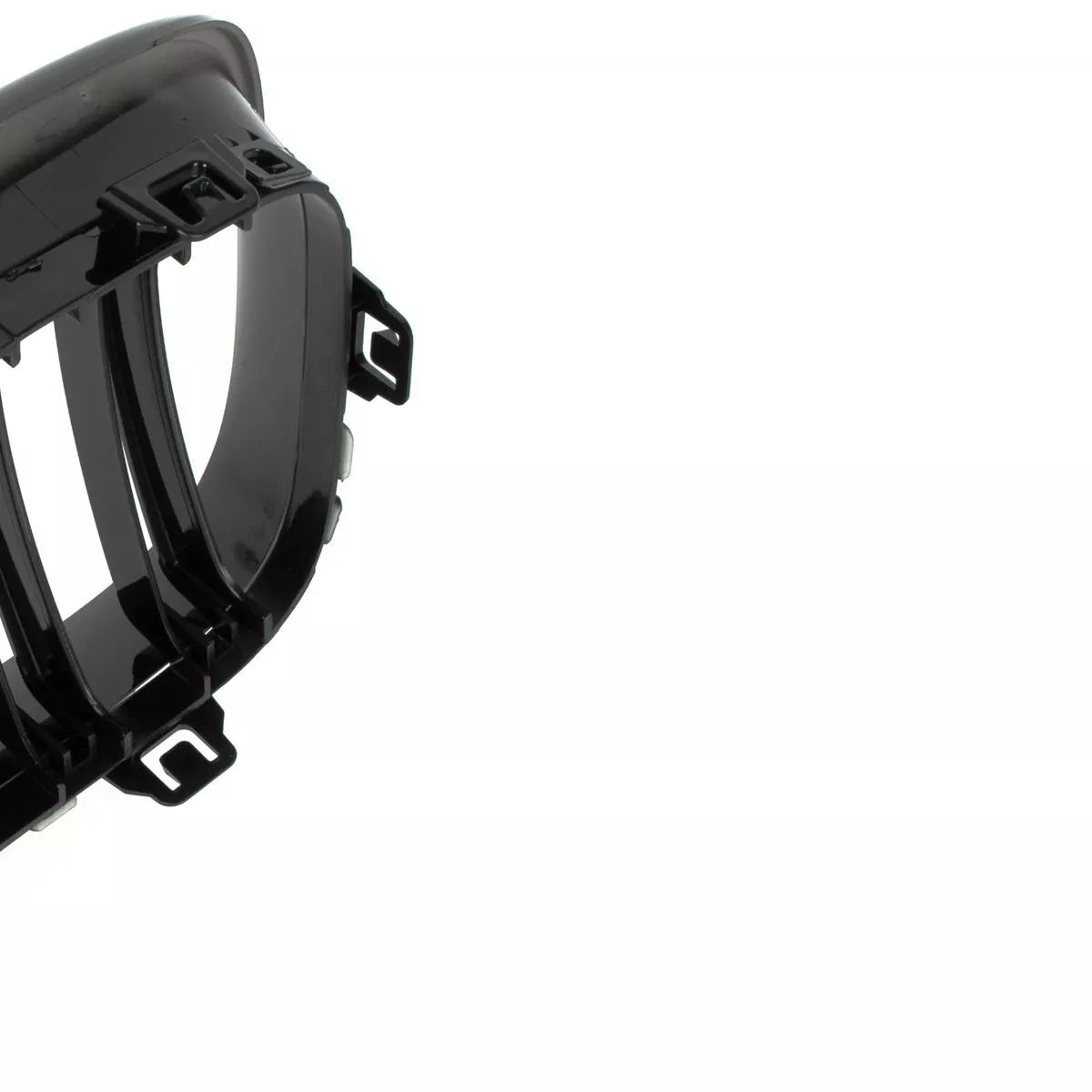 BMW 3 F34 GT 13-20 grotelių tarp žibintų kairė ir dešinė komplektas JUODAS BLIZGIUS DVIGUBAS JUOSTELIS