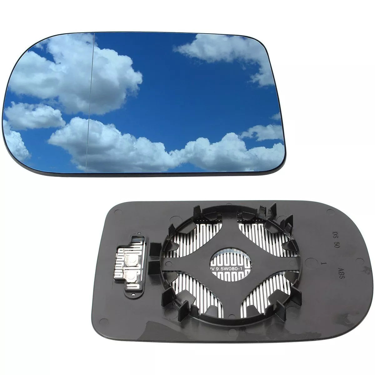 BMW 5 E39 96-04 veidrodėlio įdėklas šildomas mėlynas kairysis