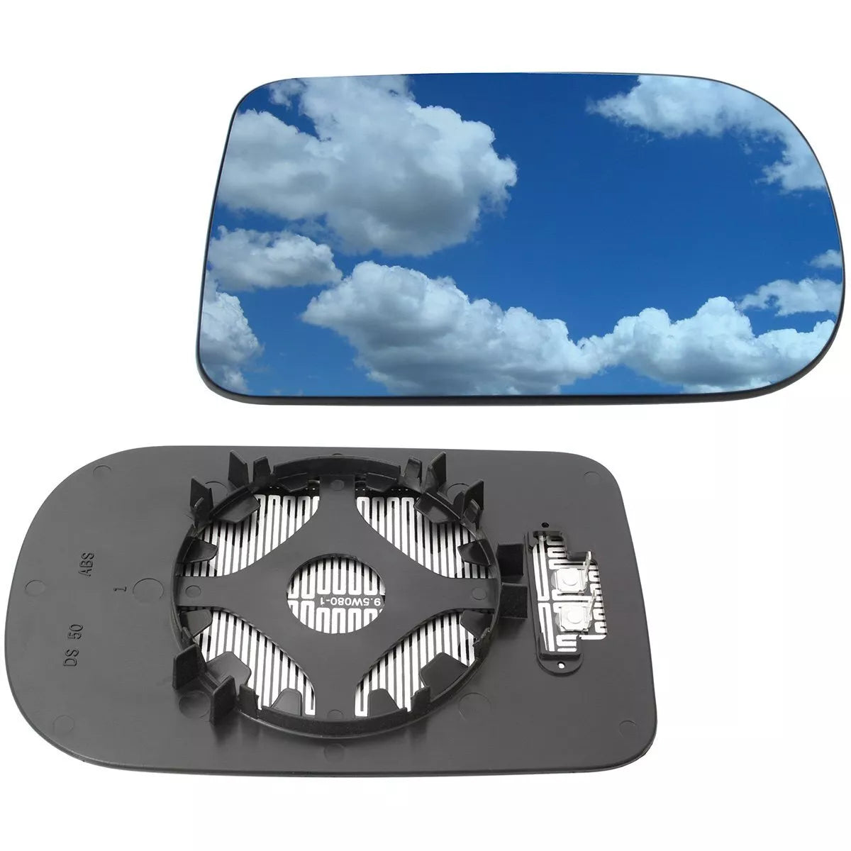 BMW 5 E39 96-04 veidrodėlio įdėklas šildomas mėlynas dešinysis