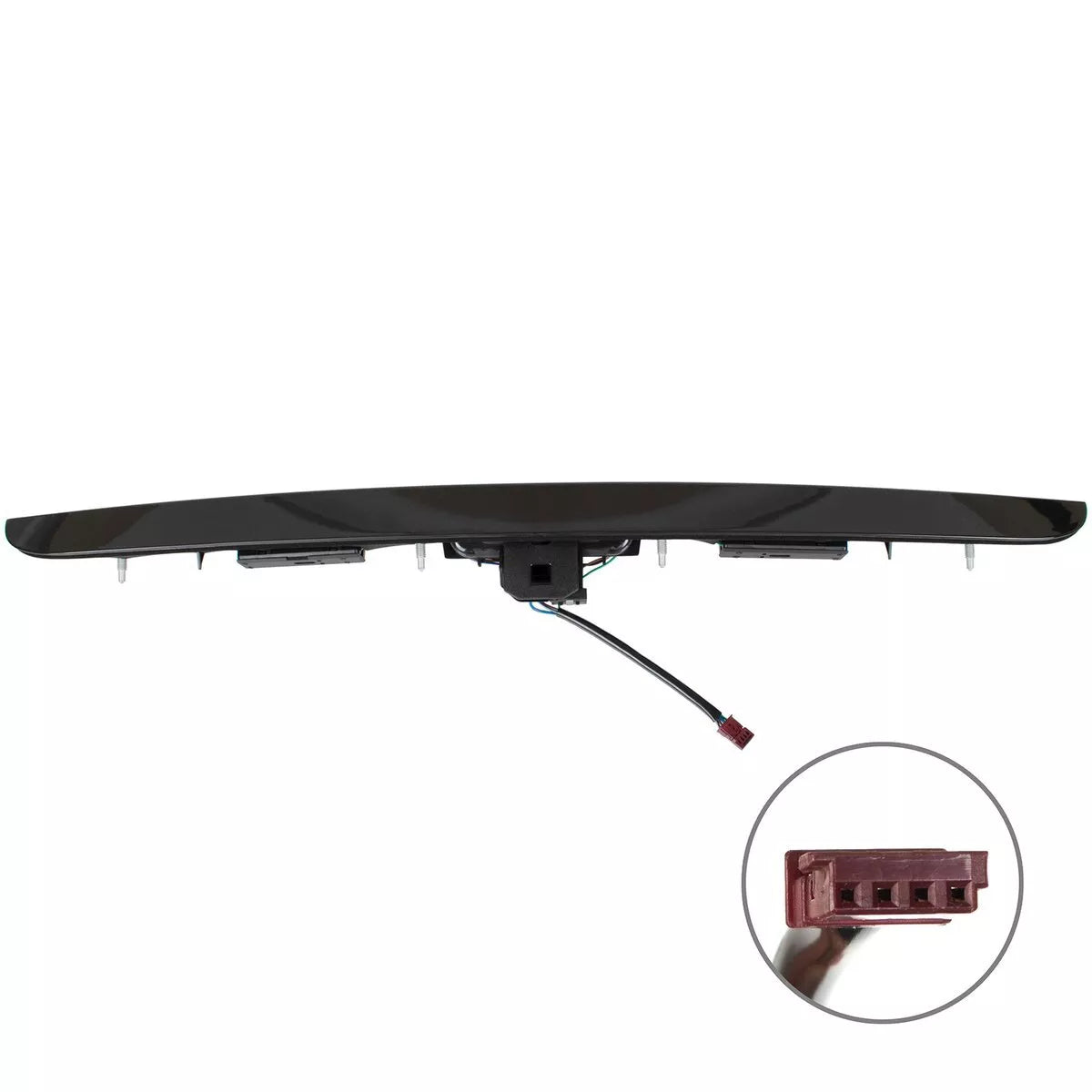 BMW 5 E39 97-04 KOMBI numerio ženklo apšvietimo dangtelis su bagažinės atidarymo mikrojungikliu, JUODAS