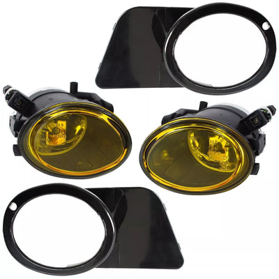 BMW 5 E39 M-Paketas M3 96-03 GELTONI halogeniniai žibintai su rėmeliais kairėje ir dešinėje (4 vnt.) RINKINYS