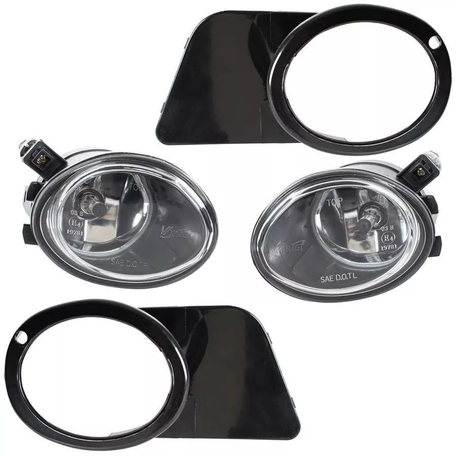 BMW 5 E39 M-Paketas M3 96-03 halogeniniai žibintai su rėmeliais kairėje ir dešinėje (4 vnt.) komplektas