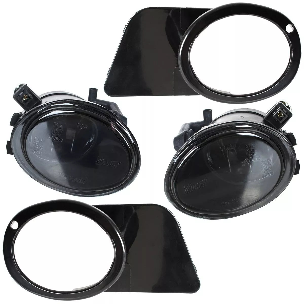 BMW 5 E39 M-Paketas M5 96-03 RŪKYTI halogeniniai žibintai su rėmeliais kairėje ir dešinėje 4 vnt. komplektas