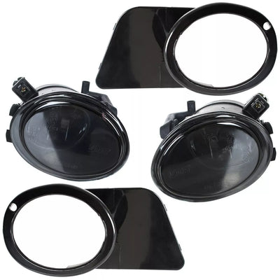 BMW 5 E39 M-Paketas M5 96-03 RŪKYTI halogeniniai žibintai su rėmeliais kairėje ir dešinėje 4 vnt. komplektas