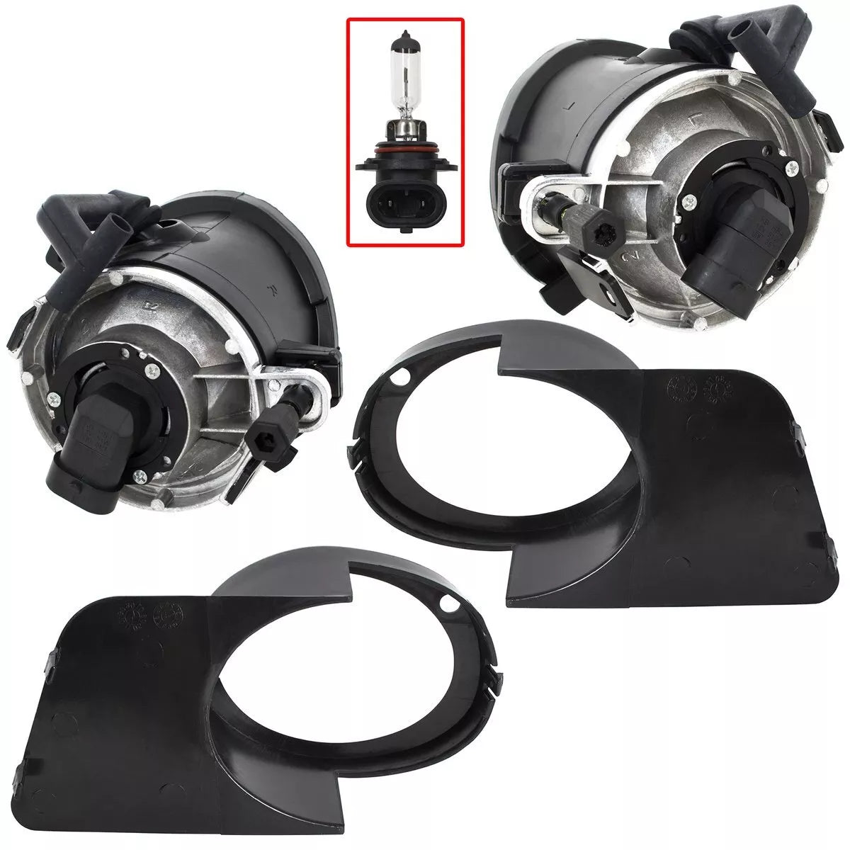 BMW 5 E39 M-Paketas M5 96-03 RŪKYTI halogeniniai žibintai su rėmeliais kairėje ir dešinėje 4 vnt. komplektas