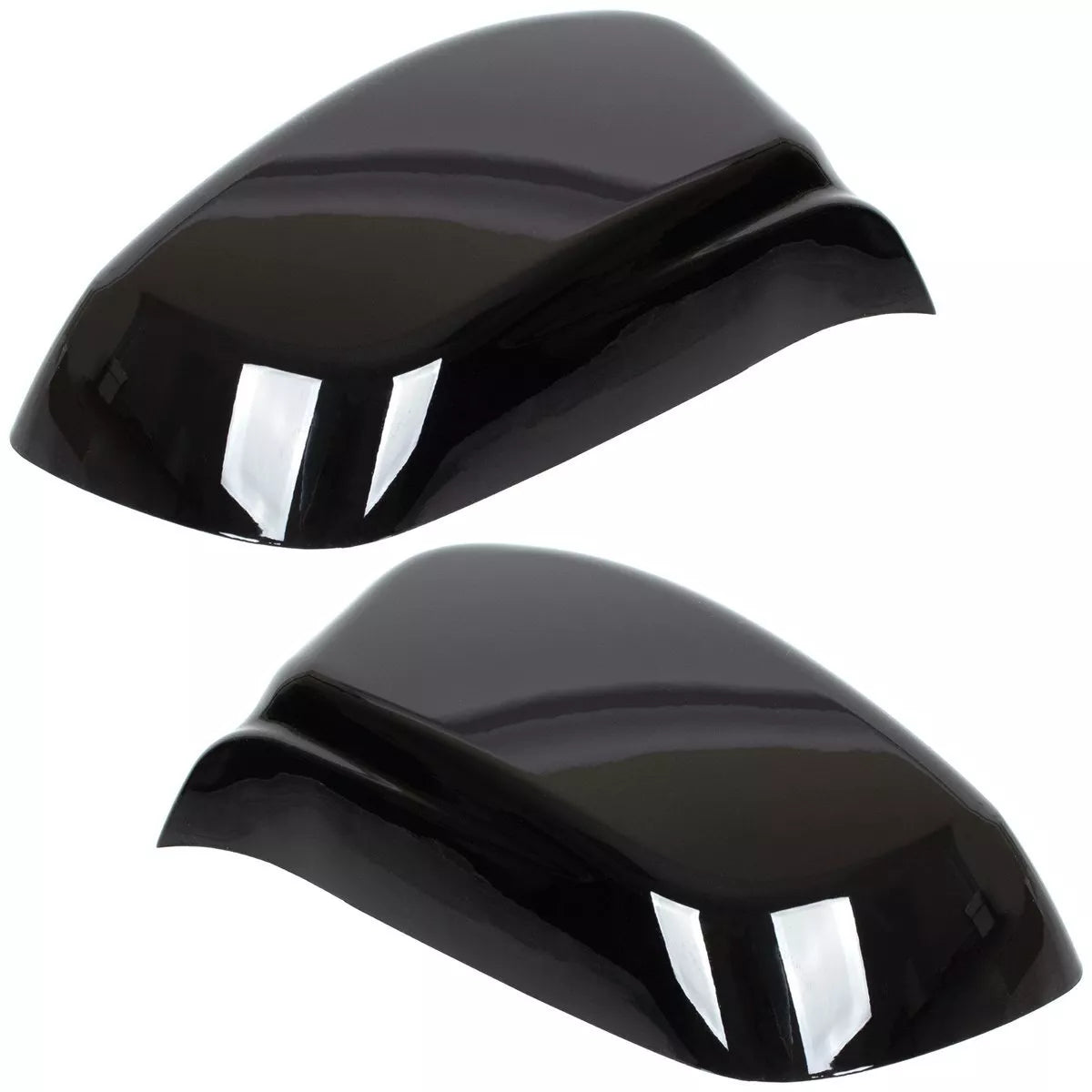 BMW 5 E60 E61 03-08 BLIZGIUS JUODAS VEIDRODĖLIO DANGTELIS (KAIRĖ + DIENA), 2 vnt. RINKINYS