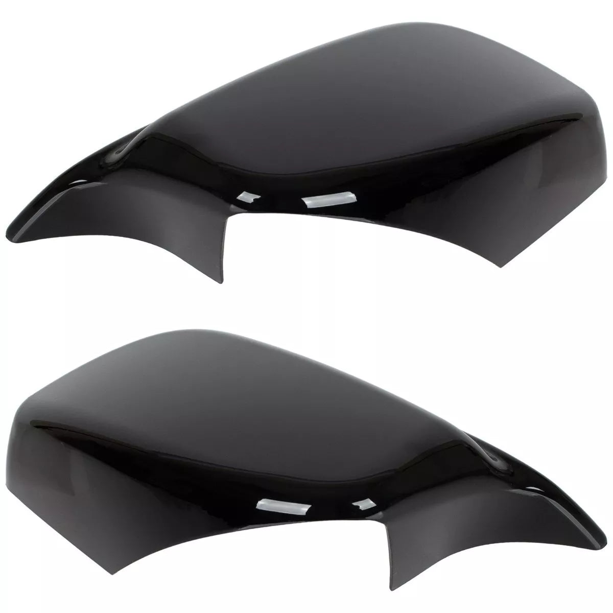 BMW 5 E60 E61 03-08 BLIZGIUS JUODAS VEIDRODĖLIO DANGTELIS (KAIRĖ + DIENA), 2 vnt. RINKINYS