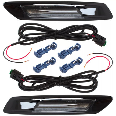 BMW 5 E60 E61 03-10 LED šoninių posūkių žibintų rinkinys SMOKED DYNAMIC, 2 vnt.