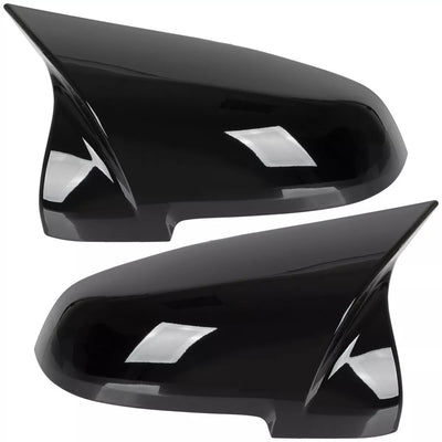 BMW 5 F07 F10 F11 13-17 veidrodėlio dangteliai BLIZGŪS JUODI kairė + dešinė 2 vnt. komplektas