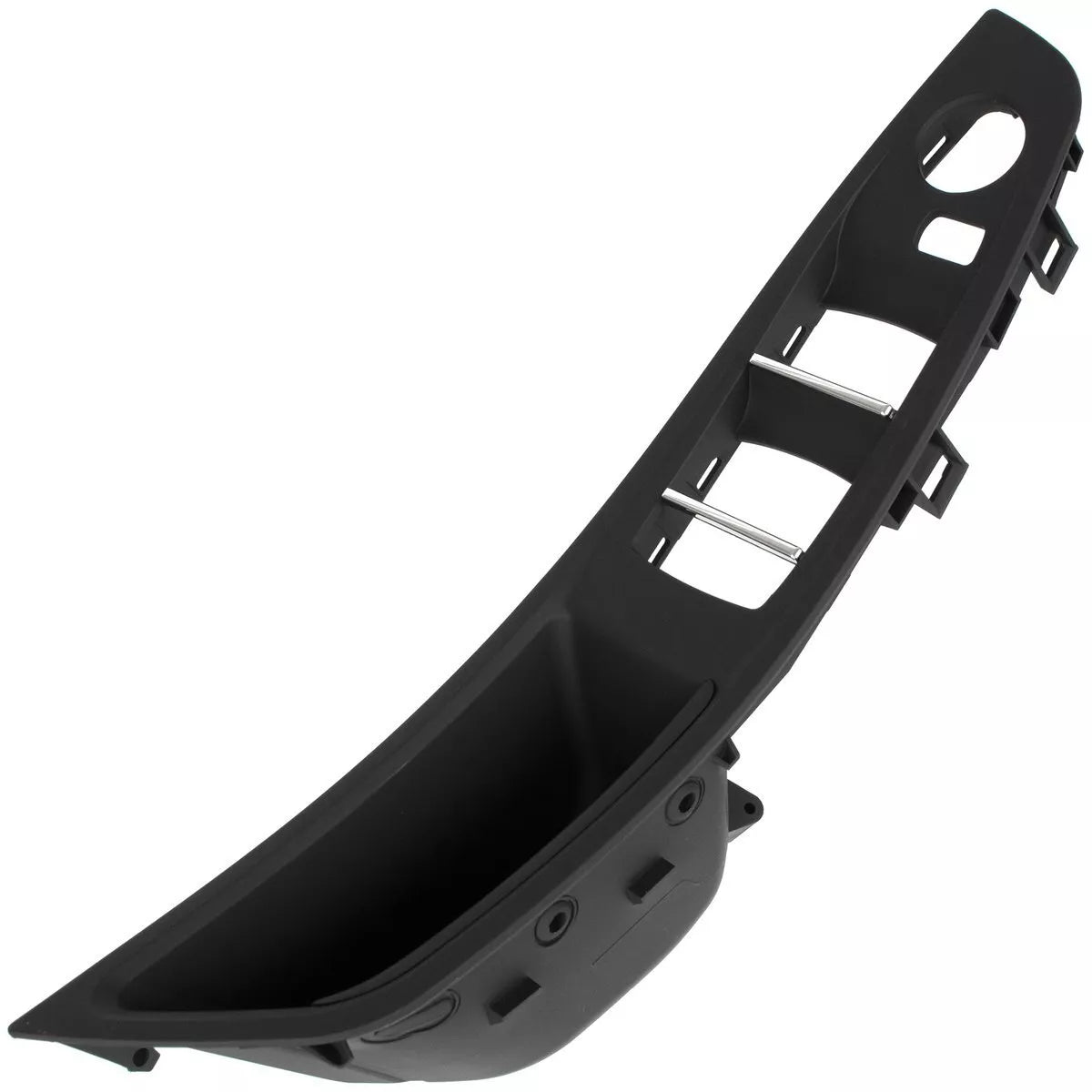 BMW 5 F10 F11 09-17 vidinių durų rankenėlių komplektas priekyje ir gale, 7 vnt. JUODAS - 1 skylė