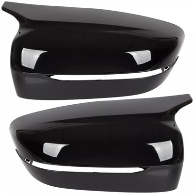 BMW 5 G30 G31 16-23 JUODAS BLIZGIUS VEIDRODĖLIO DANGTELIS (KAIRĖ + DIENA) 2 vnt. RINKINYS