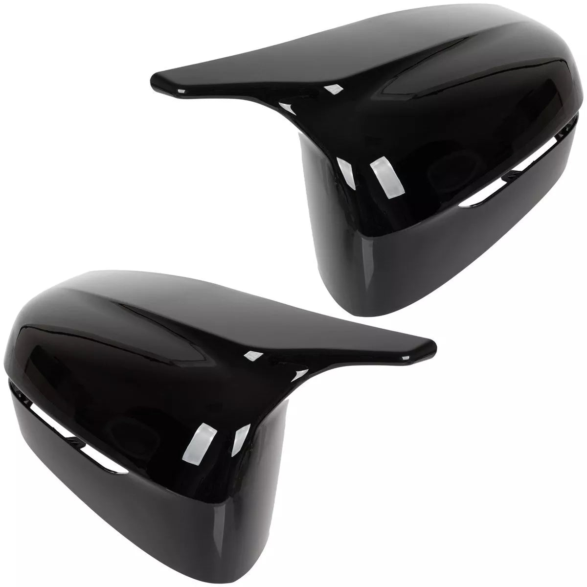 BMW 5 G30 G31 16-23 JUODAS BLIZGIUS VEIDRODĖLIO DANGTELIS (KAIRĖ + DIENA) 2 vnt. RINKINYS