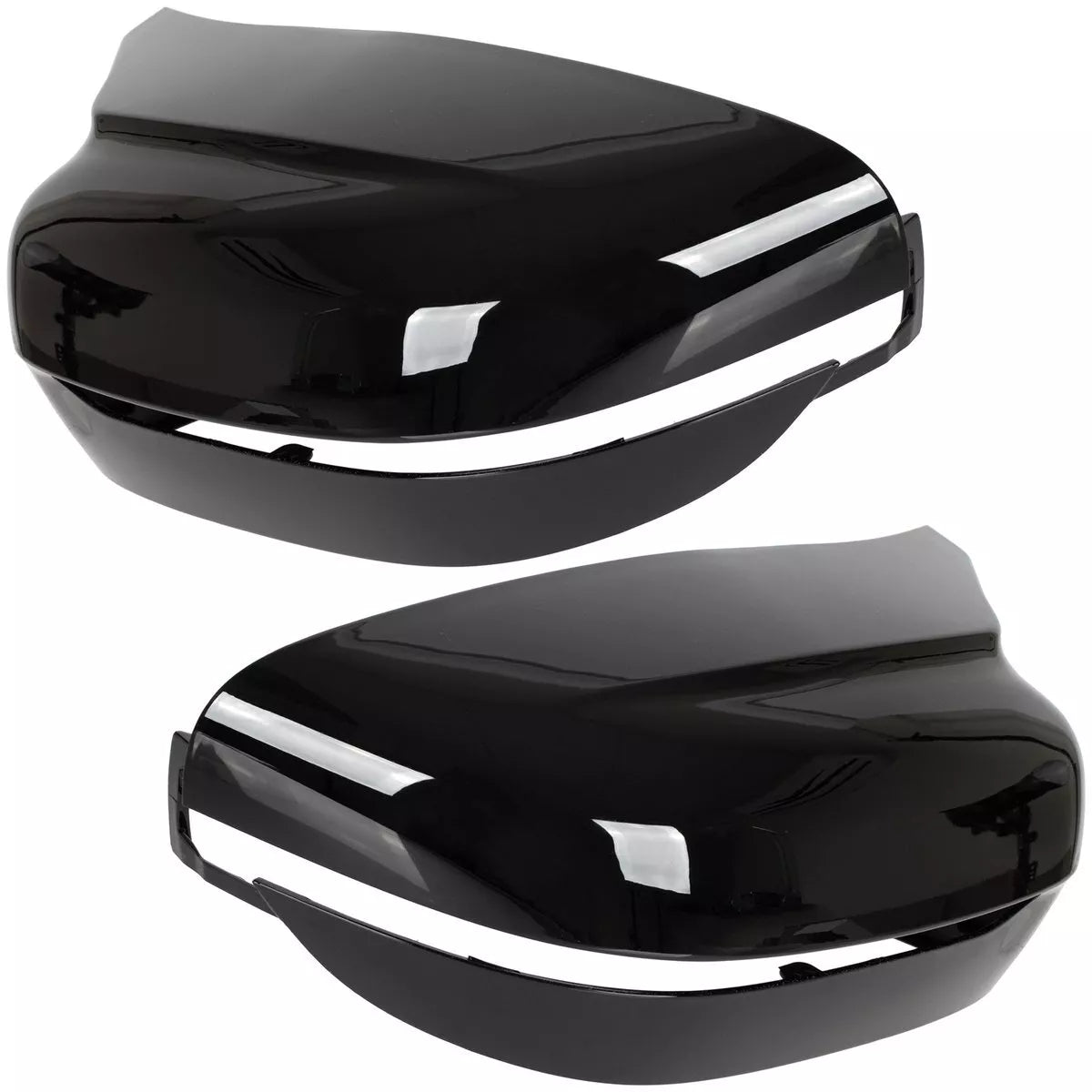 BMW 5 G30 G31 16-23 JUODAS BLIZGIUS VEIDRODĖLIO DANGTELIS (KAIRĖ + DIENA) 2 vnt. RINKINYS