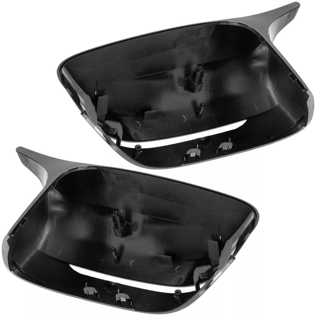 BMW 5 G30 G31 16-23 JUODAS BLIZGIUS VEIDRODĖLIO DANGTELIS (KAIRĖ + DIENA) 2 vnt. RINKINYS