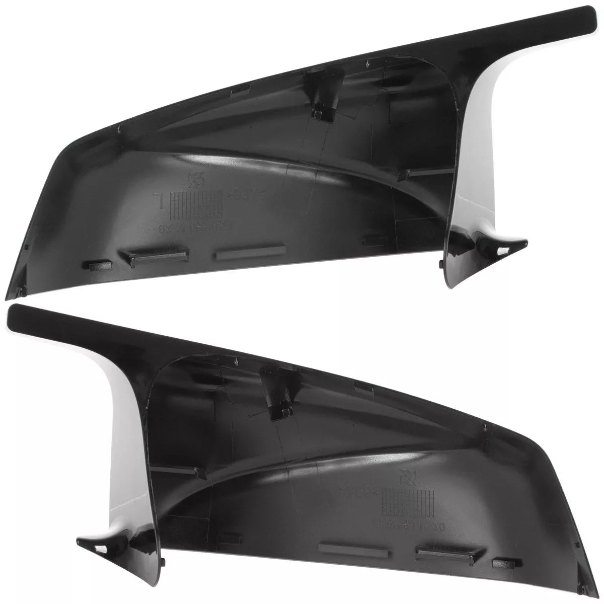 BMW 6 E63 E64 07-11 veidrodėlio dangteliai BLIZGŪS JUODI kairė + dešinė 2 vnt. komplektas