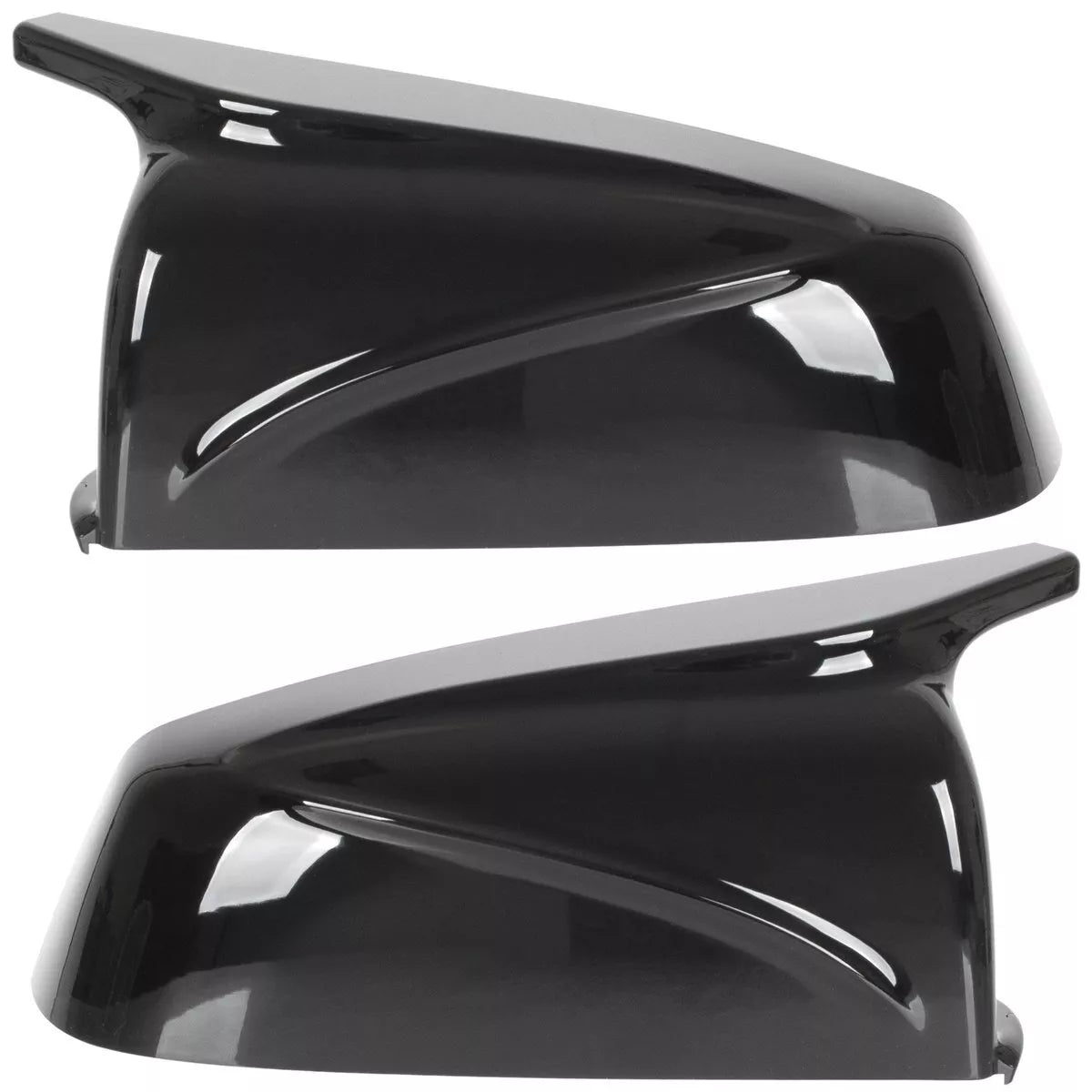 BMW 7 F01 F02 08-11 veidrodėlio dangteliai BLIZGŪS JUODI kairė + dešinė 2 vnt. komplektas