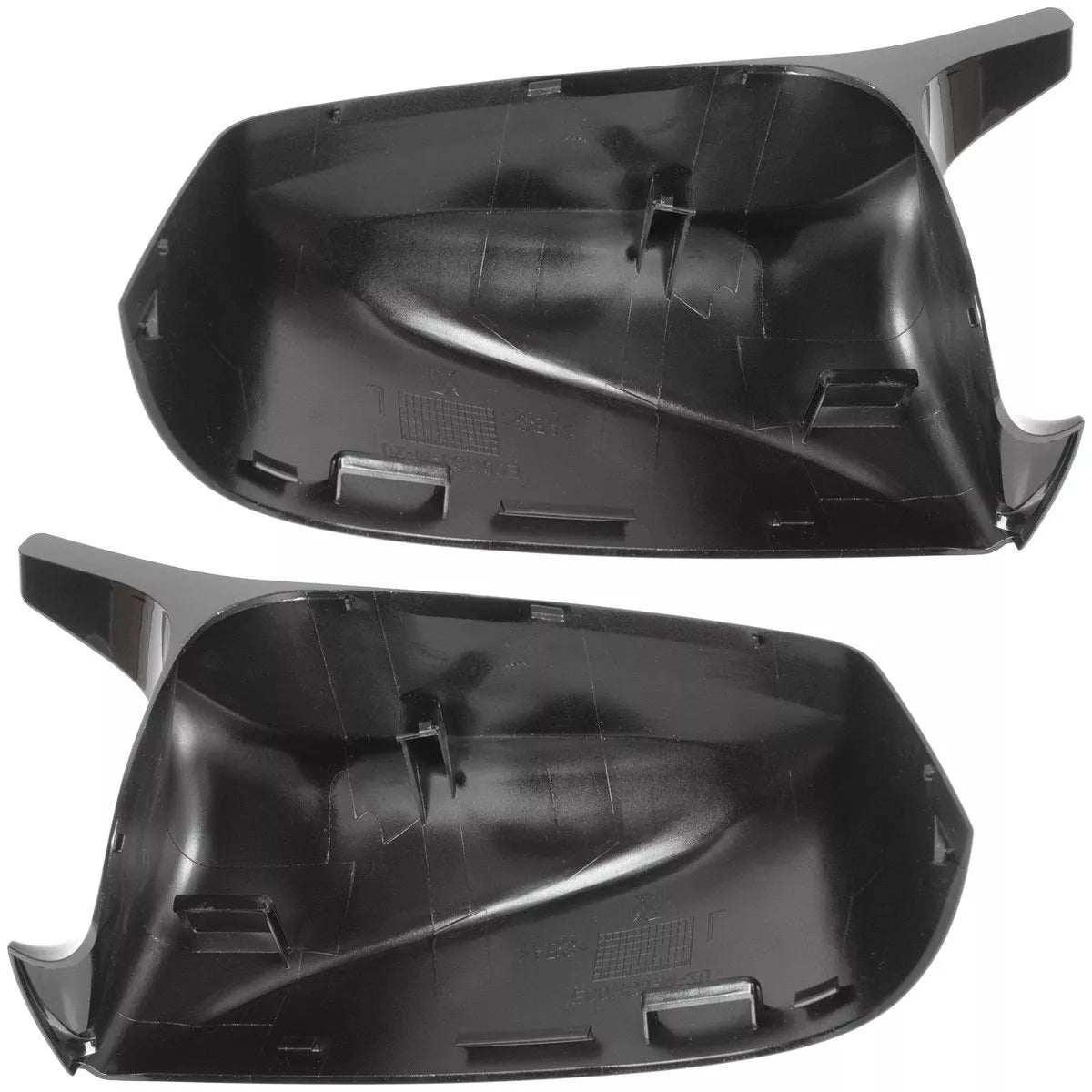 BMW 7 F01 F02 08-11 veidrodėlio dangteliai BLIZGŪS JUODI kairė + dešinė 2 vnt. komplektas