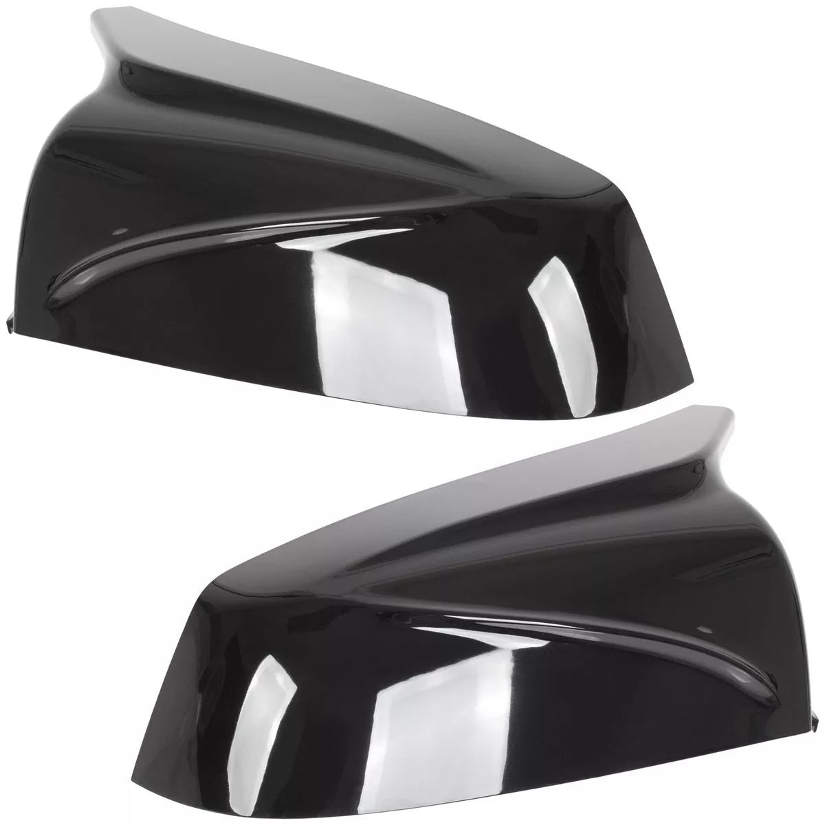 BMW 7 F01 F02 08-11 veidrodėlio dangteliai BLIZGŪS JUODI kairė + dešinė 2 vnt. komplektas