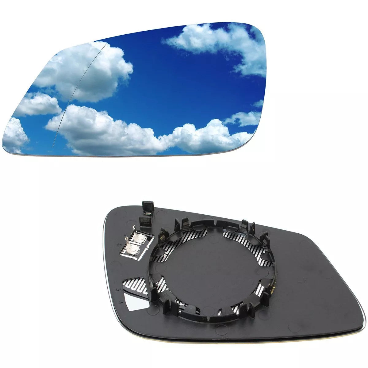 BMW 7 F01 / F02 08-15 veidrodėlio įdėklas šildomas mėlynas kairysis