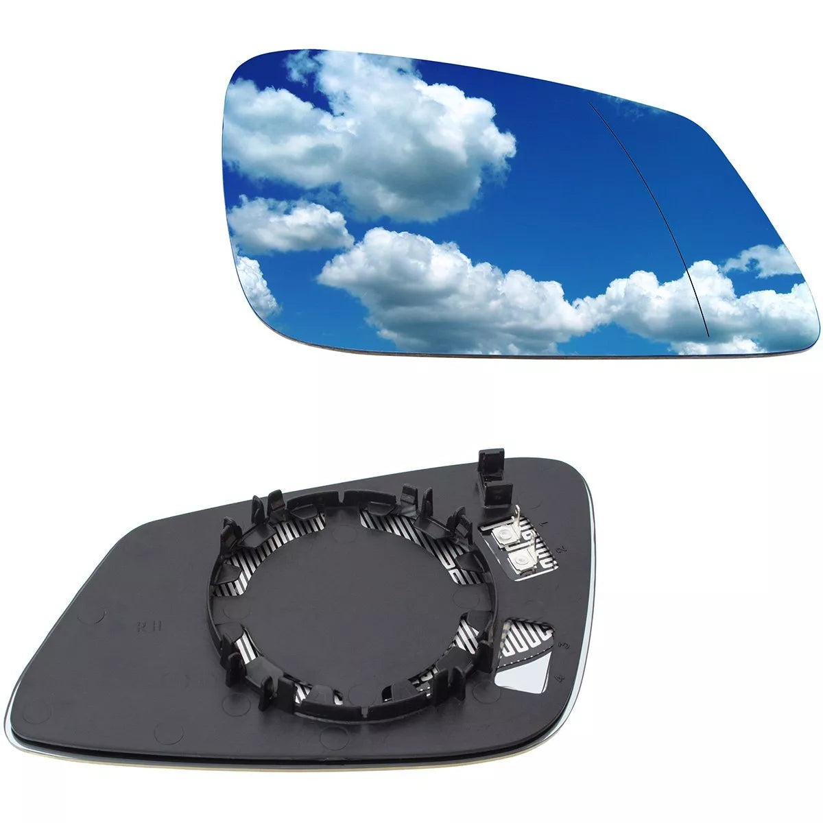 BMW 7 F01 / F02 08-15 veidrodėlio įdėklas šildomas mėlynas dešinysis