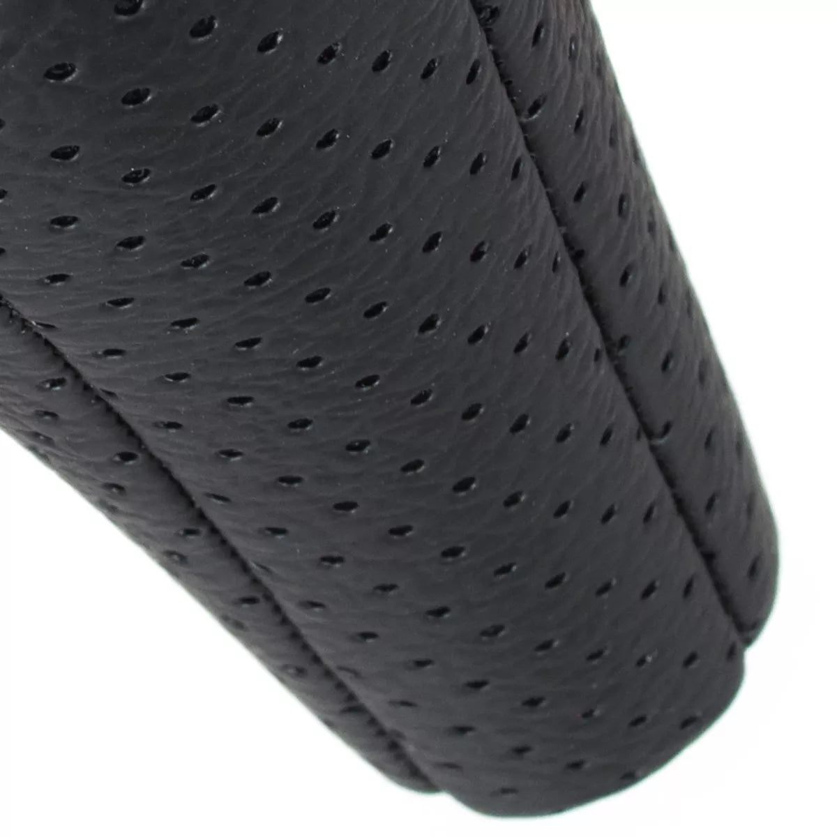 BMW E34 E36 E38 E39 E46 E60 E61 E87 E90 X3 X5 Pavarų perjungimo svirtis JUODA PERFORUOTA ODINĖ 6 GREIČIŲ