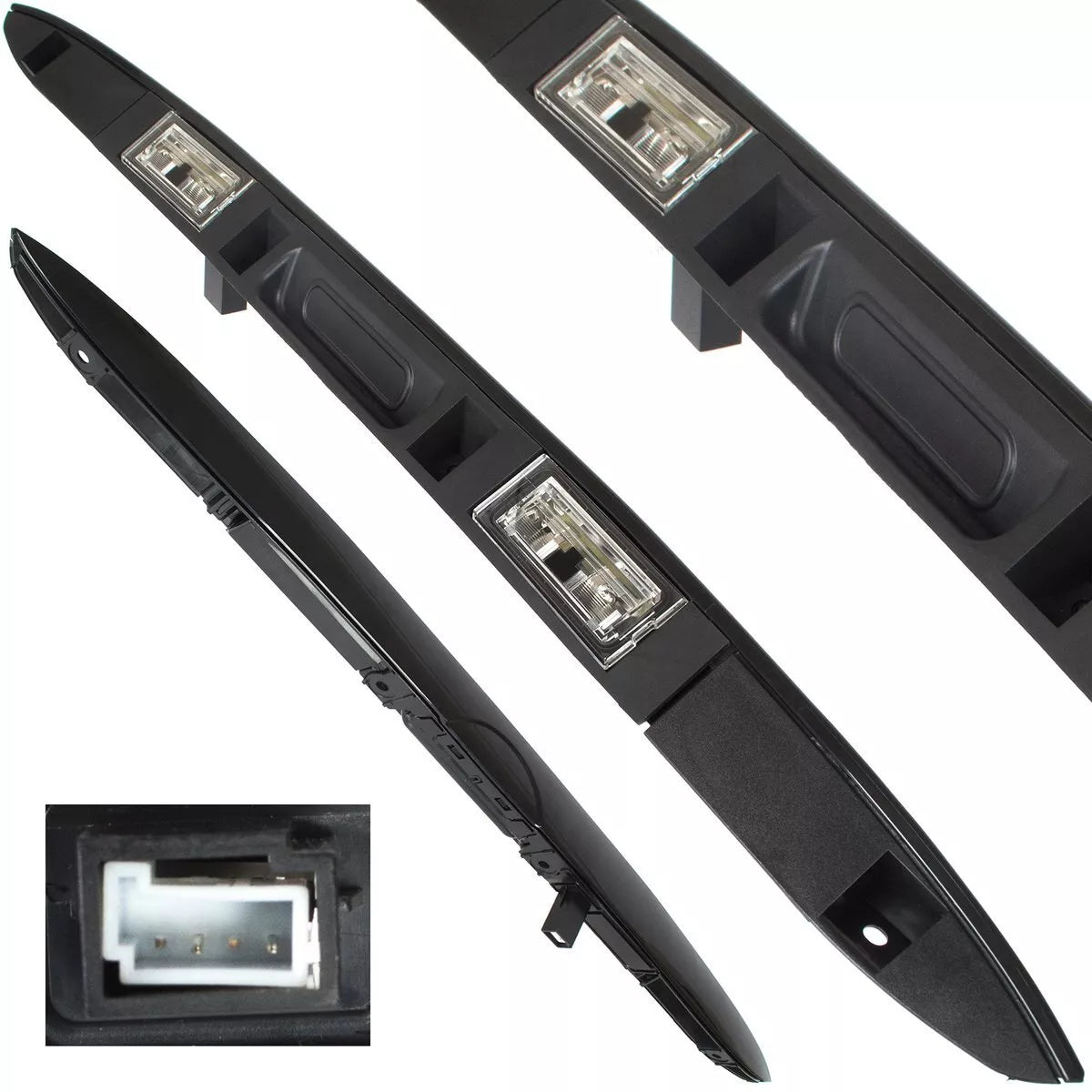 BMW X5 E53 00-06 numerio ženklo apšvietimo dangtelis su bagažinės atidarymo mikrojungikliu